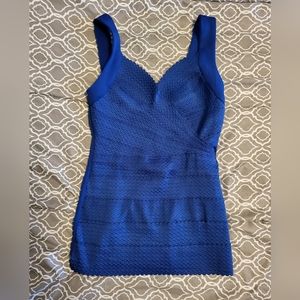 Blue zip up tank top